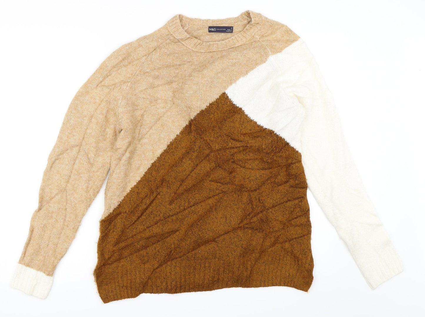 Marks and Spencer Womens Beige   Pullover Jumper Size S