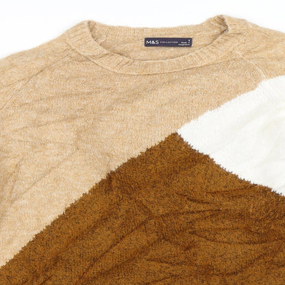 Close-up detail of Marks & Spencer women’s beige jumper, size S
