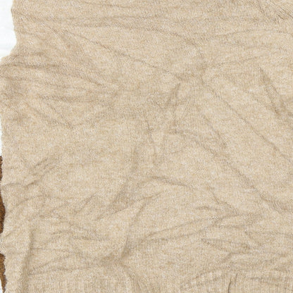 Brand and care label for Marks & Spencer women’s beige jumper, size S