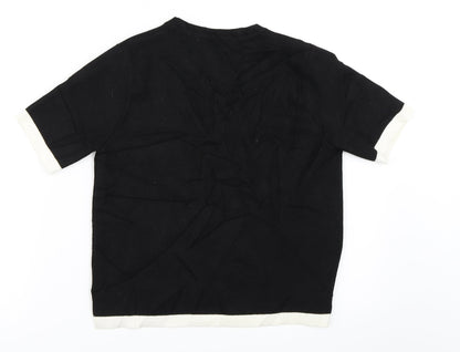 Back view of Zara women’s black basic t-shirt, size S