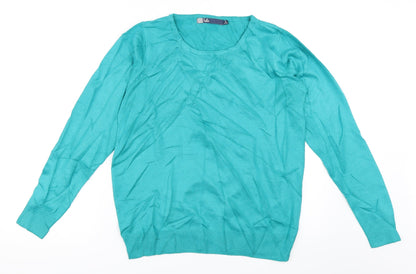 Additional front view of EWM women’s blue jumper, size S