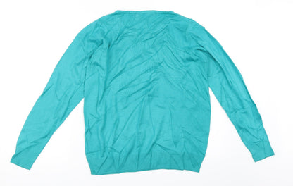 Back view of EWM women’s blue jumper, size S