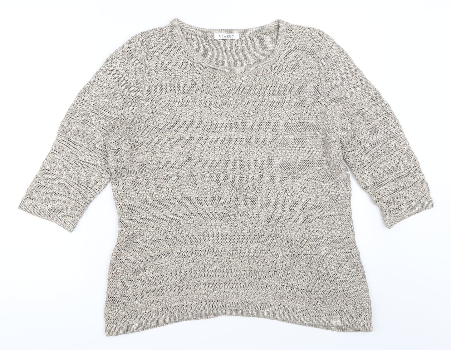 Marks and Spencer Womens Beige   Pullover Jumper Size 16