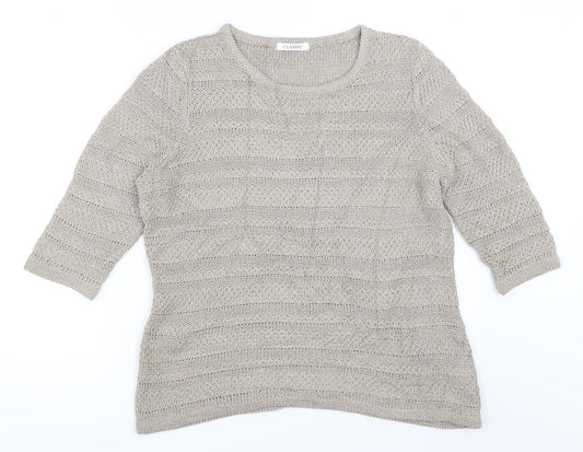 Marks and Spencer Womens Beige   Pullover Jumper Size 16