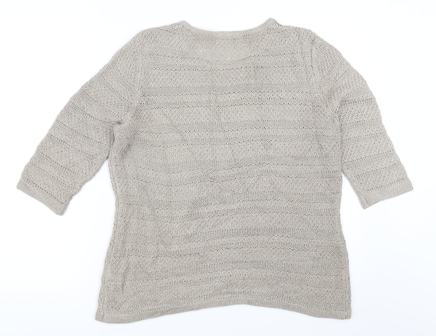 Marks and Spencer Womens Beige   Pullover Jumper Size 16