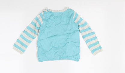 Back view of H&M girls’ white spotted jumper, size 2, years