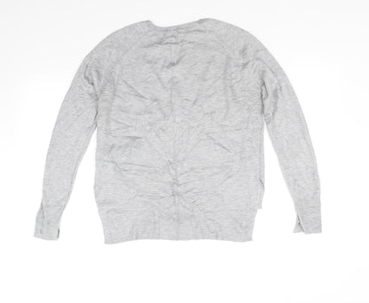 Back view of Zara Knit women’s grey jumper, size S