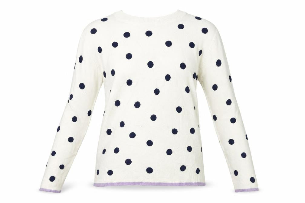 Marks & Spencer Collection Womens Yellow   Pullover Jumper Size 8  - spotted