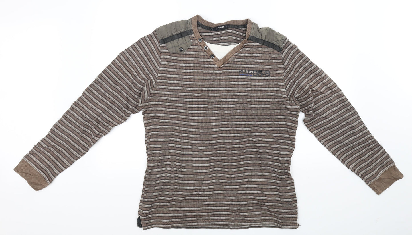 George Womens Grey   Henley Jumper Size M