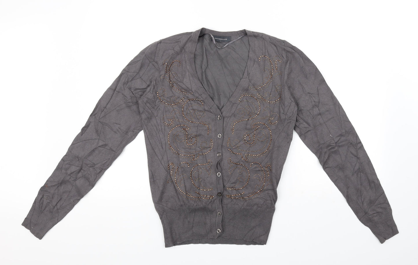 Sutherland Womens Grey   Cardigan Jumper Size L