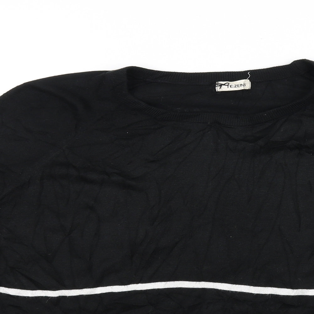 tezens Womens Black   Basic T-Shirt Size M