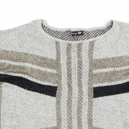 Close-up detail of Tu women’s grey jumper, size M