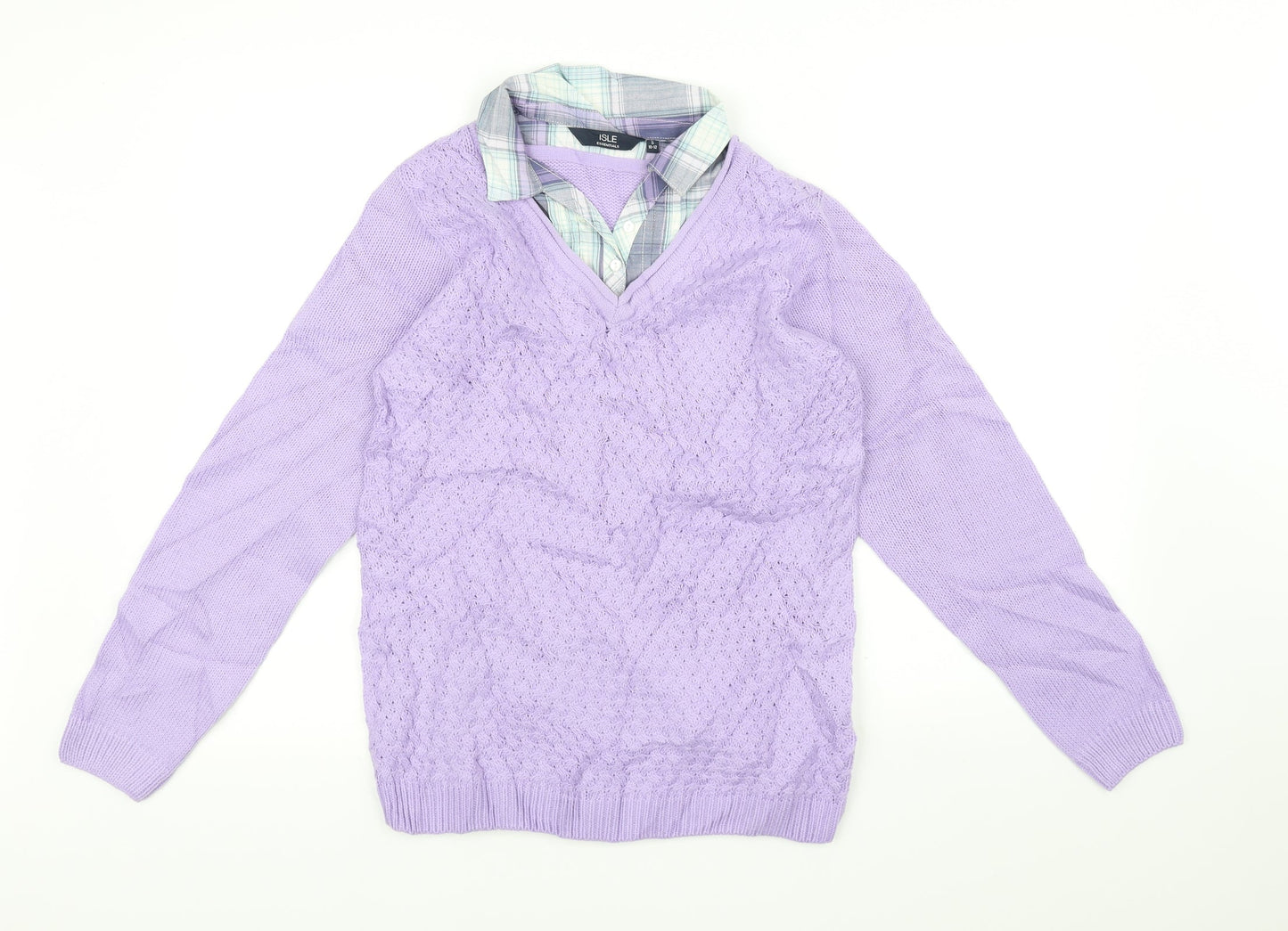 Isle Essentials Womens Purple   Pullover Jumper Size 12