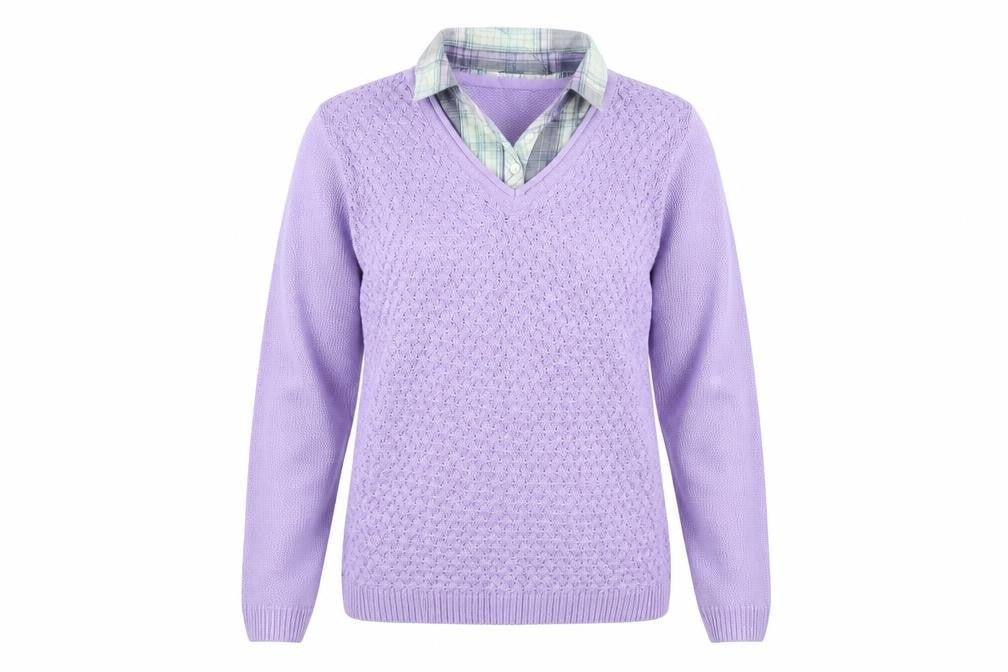 Isle Essentials Womens Purple   Pullover Jumper Size 12