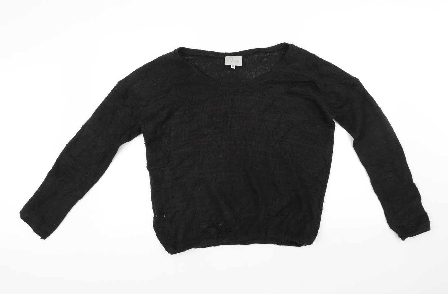 Vintage Womens Black   Pullover Jumper Size M