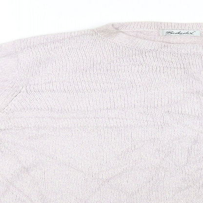 Close-up detail of Berkertex women’s pink jumper, size UK 12