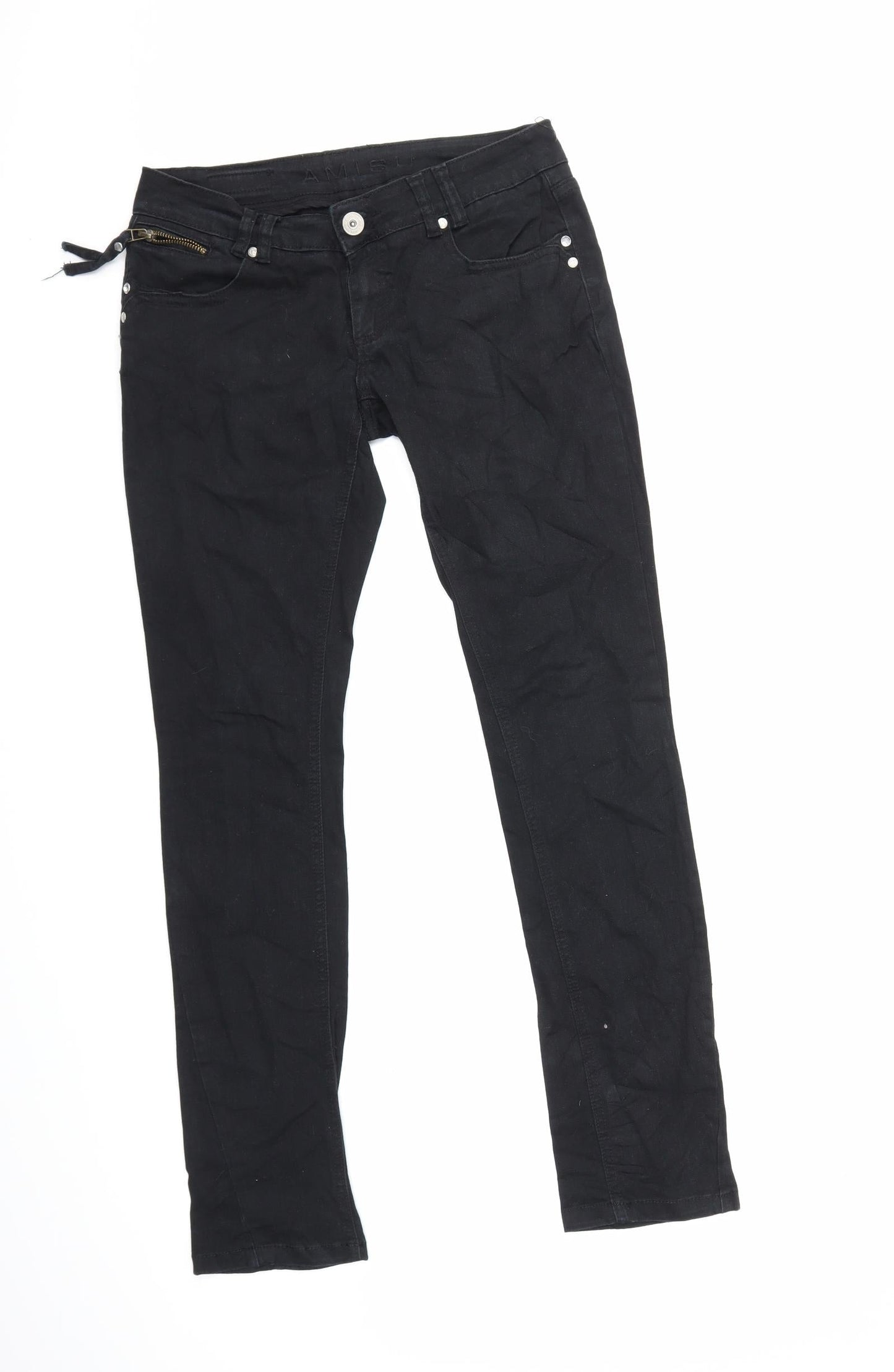 Amisu Womens Black  Denim Skinny Jeans Size 27 in L30 in