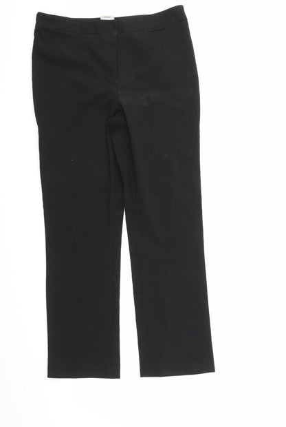 Additional front view of david luke women’s black trousers, size UK 30, 28-inch leg