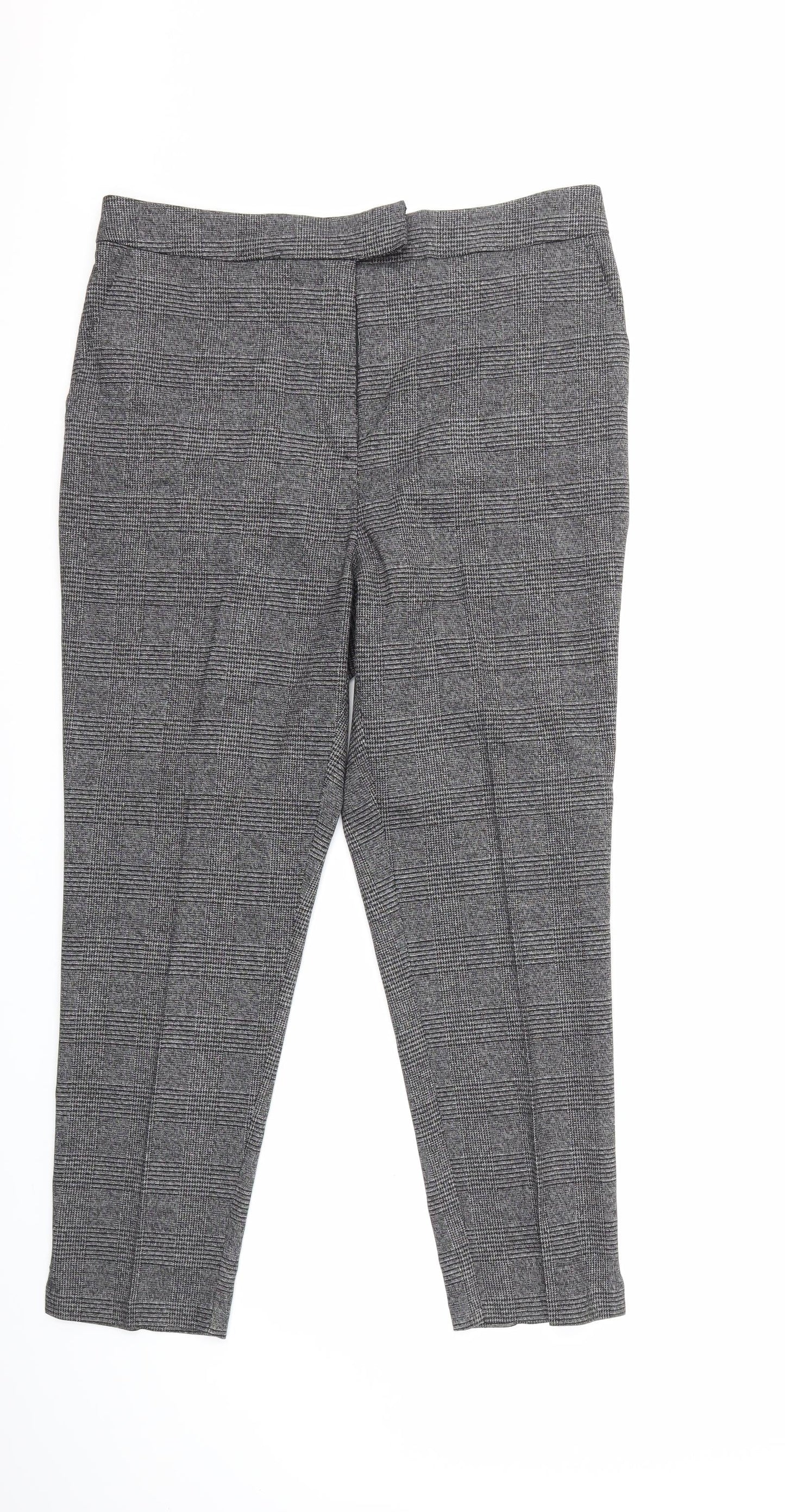 Preworn Womens Grey Check  Trousers  Size 36 in L27 in