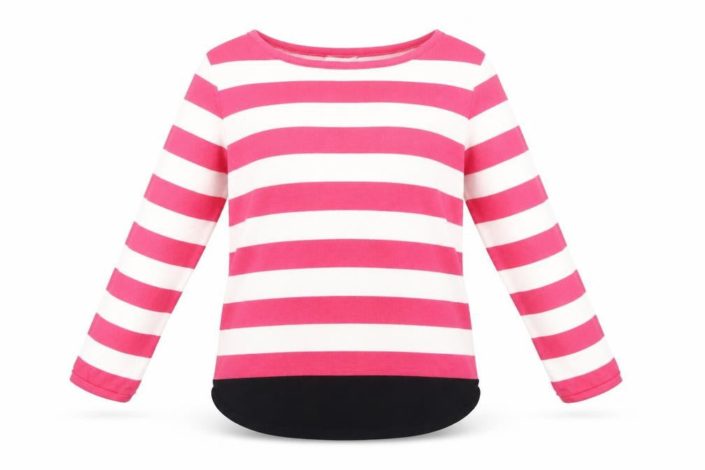 Rockmans Womens Pink Striped Knit Pullover Jumper Size M