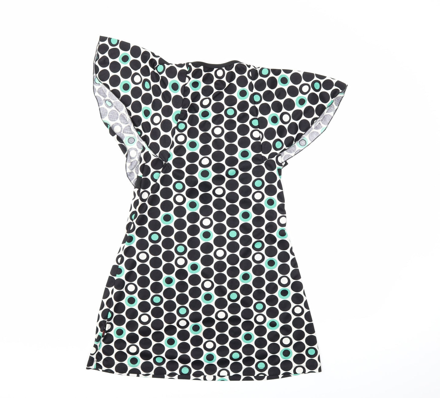 109 F Womens Black Polka Dot  Basic Blouse Size L