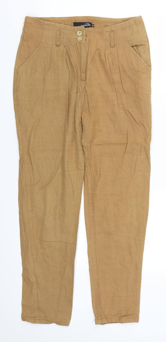 Miso Womens Beige   Trousers  Size 10 L26 in