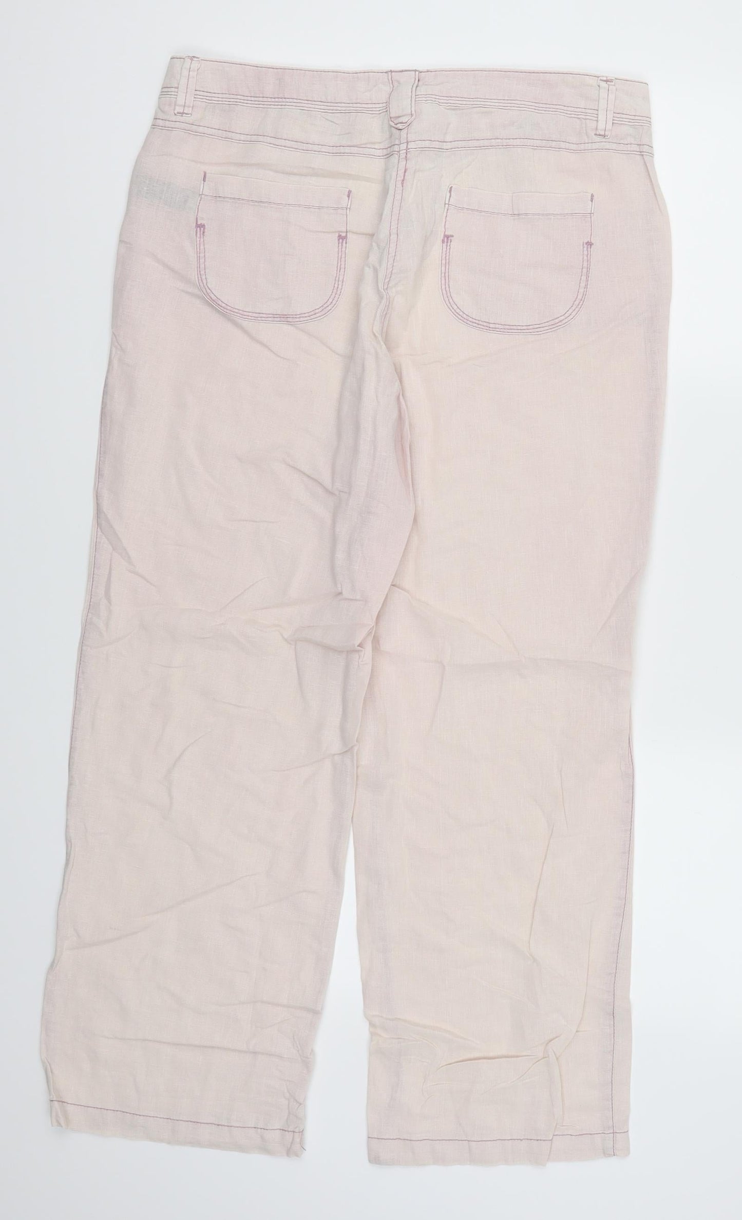 M&Co Womens Pink   Trousers  Size 12 L27 in