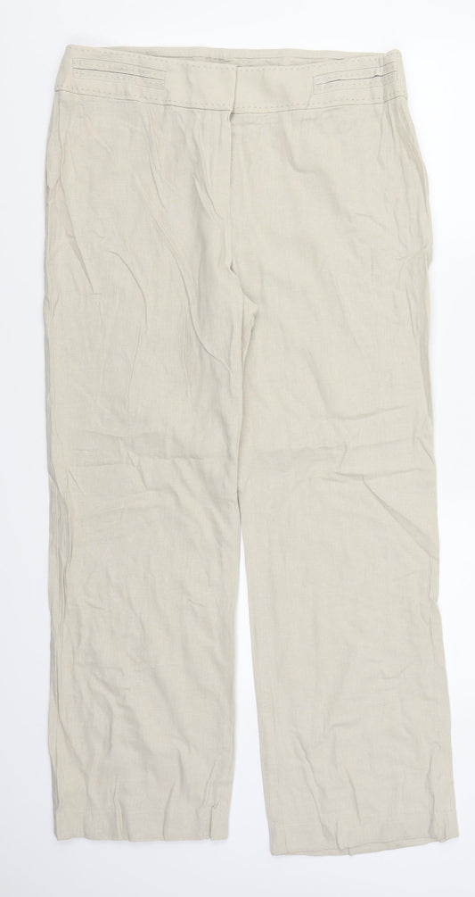 Marks and Spencer Womens Beige   Trousers  Size 34 in L28 in