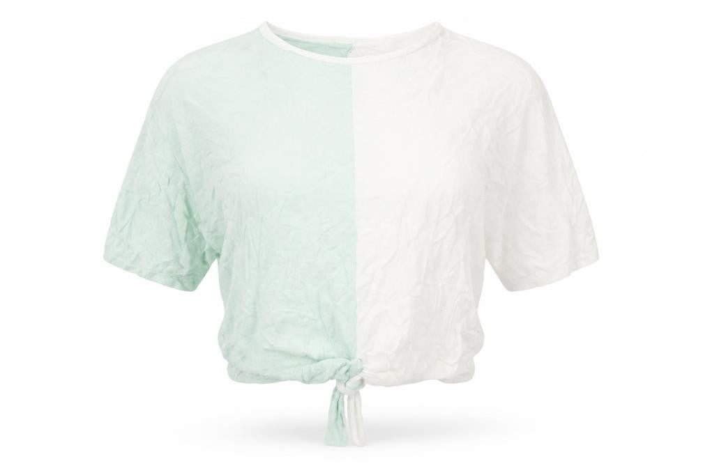 Phase Eight Womens Green Colourblock Jersey Basic T-Shirt Size S