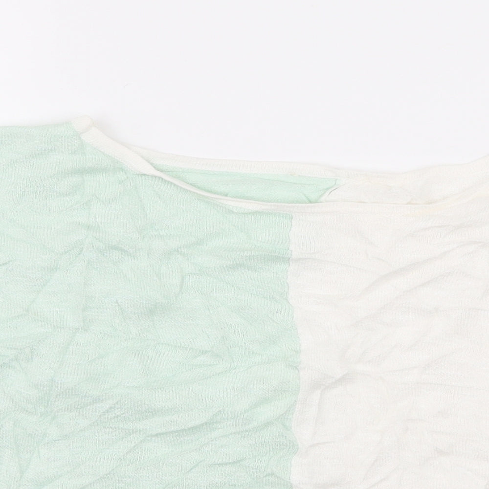 Phase Eight Womens Green Colourblock Jersey Basic T-Shirt Size S
