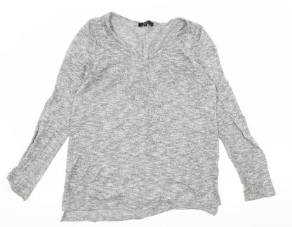 Additional front view of Next women’s grey knit jumper, size UK 14