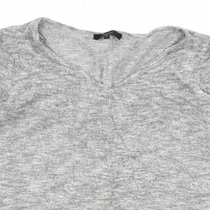 Close-up detail of Next women’s grey knit jumper, size UK 14