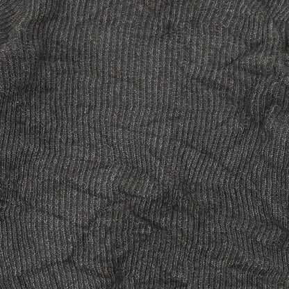 Brand and care label for Oslo women’s grey knit cardigan jumper, size S