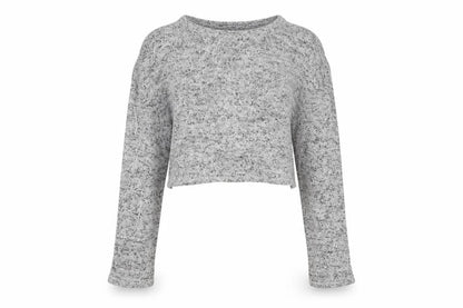 Front view of Divided by H&M women’s grey knit jumper, size S, - open back