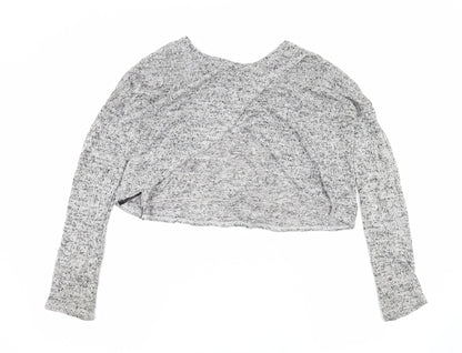 Back view of Divided by H&M women’s grey knit jumper, size S, - open back