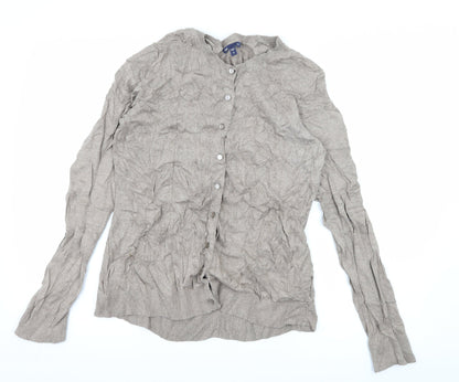 Additional front view of Gap women’s brown knit cape jumper, size XL