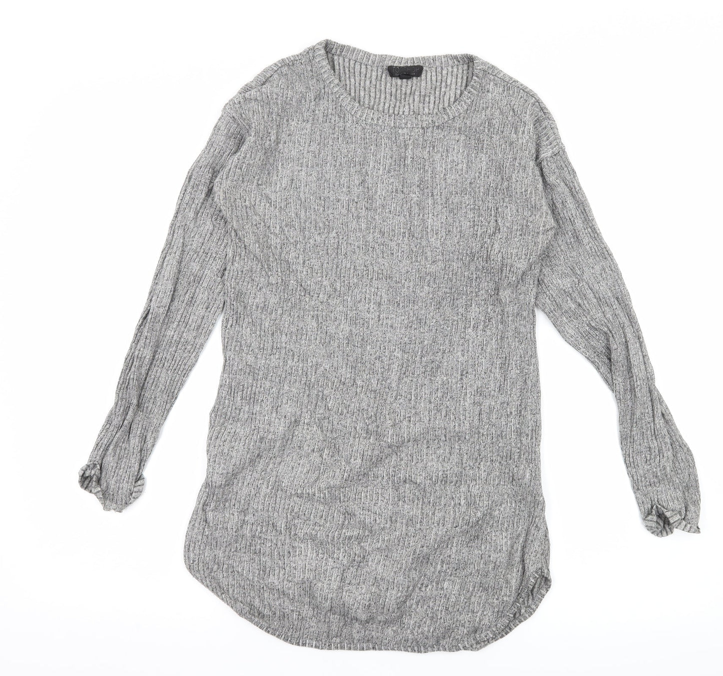 Topshp Womens Grey  Jersey Basic T-Shirt Size 8