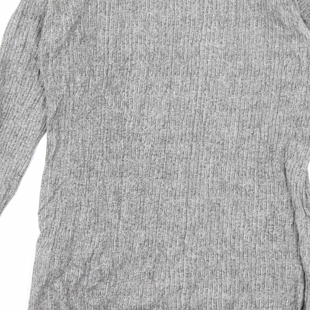 Topshp Womens Grey  Jersey Basic T-Shirt Size 8