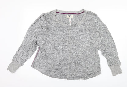 Additional front view of Night Owl women’s grey knit jumper, size L