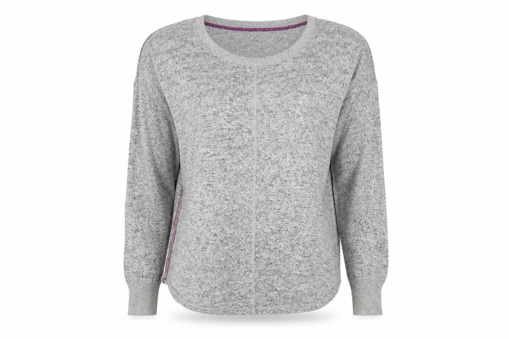 Night Owl Womens Grey  Knit Pullover Jumper Size L