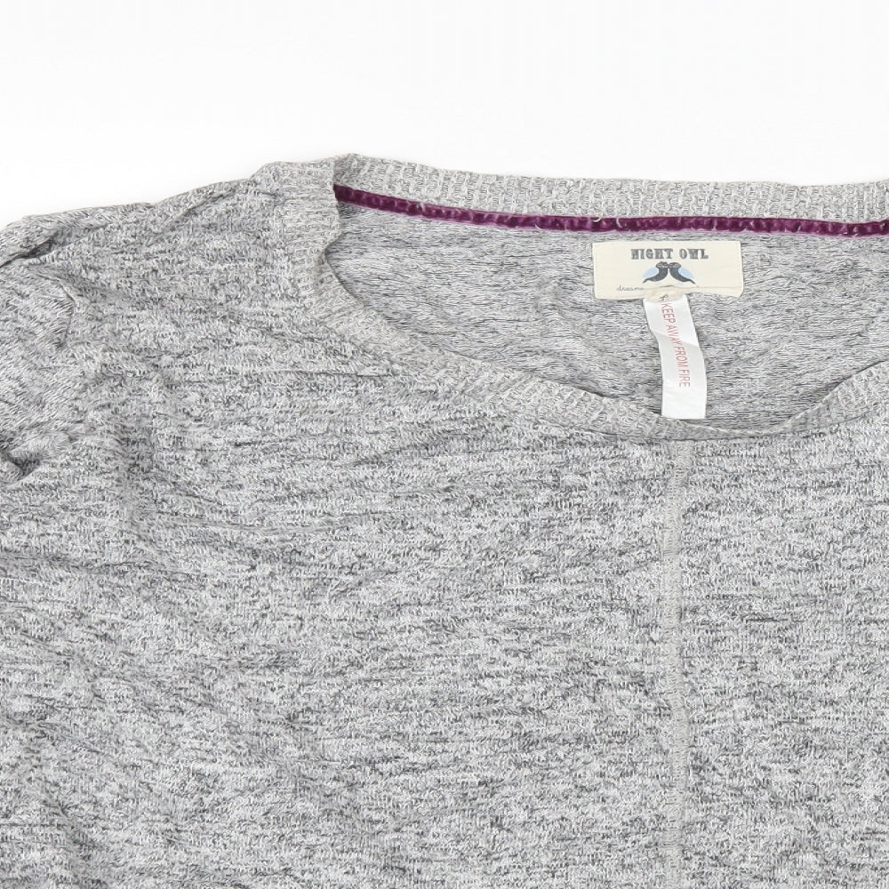Night Owl Womens Grey  Knit Pullover Jumper Size L