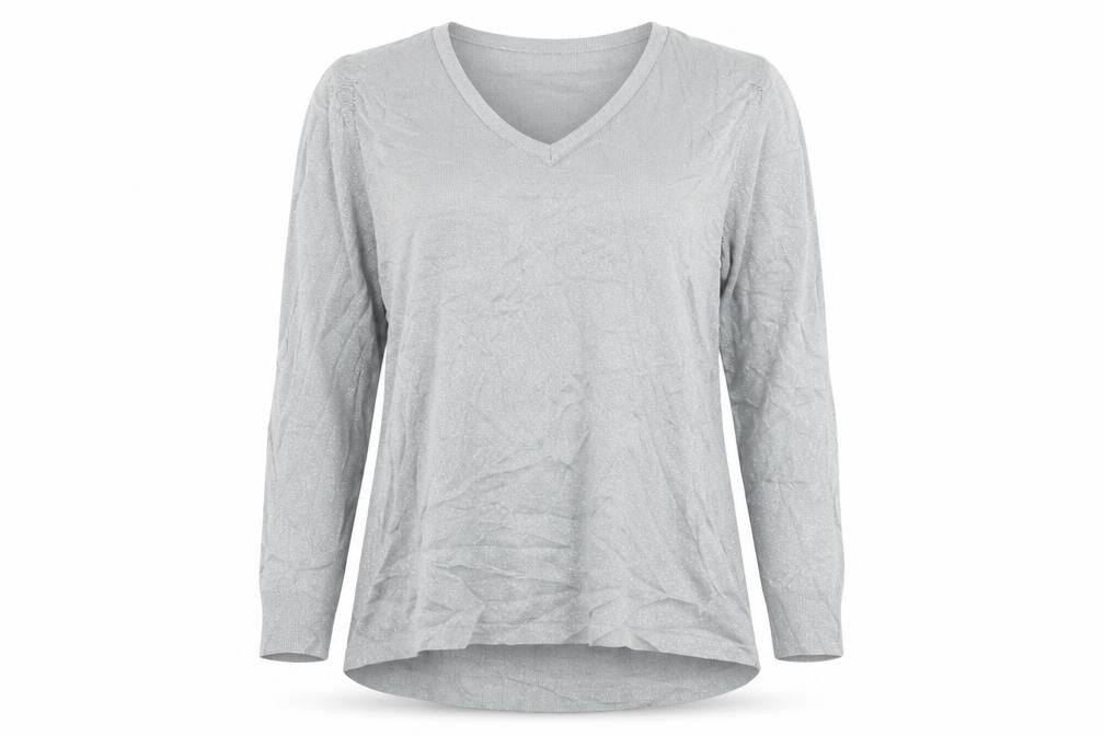 Mona Womens Grey  Knit Pullover Jumper Size 16