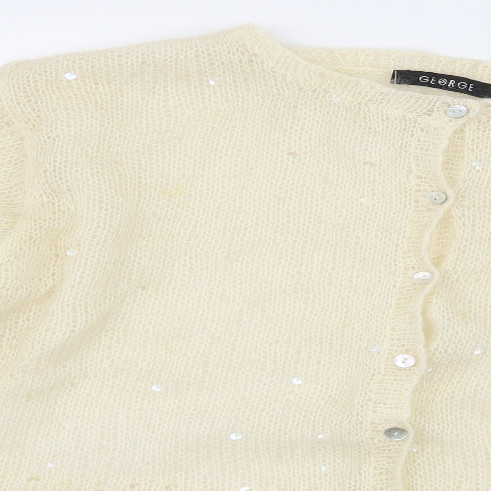 George Womens Ivory  Knit Cardigan Jumper Size 18