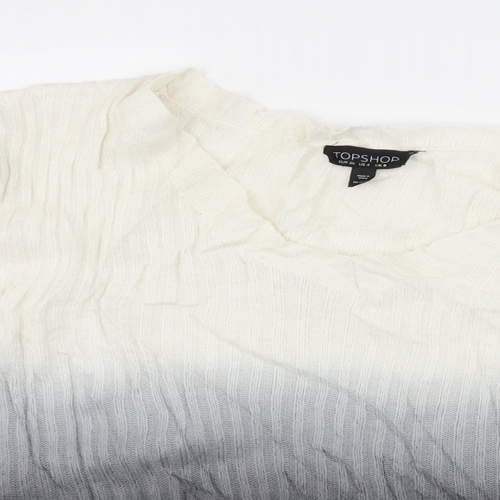 Topshop Womens Blue  Knit Pullover Jumper Size 8
