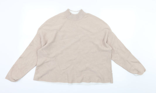 New Look Womens Beige  Knit Pullover Jumper Size 10