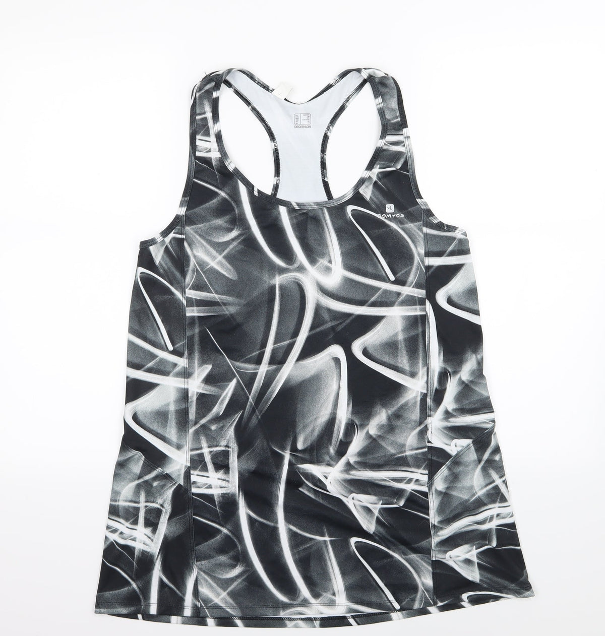 Preloved DOMYOS Womens Grey Geometric  Basic Tank Size M - Front