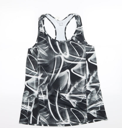 Additional front view of Domyos women’s grey geometric basic tank, size M