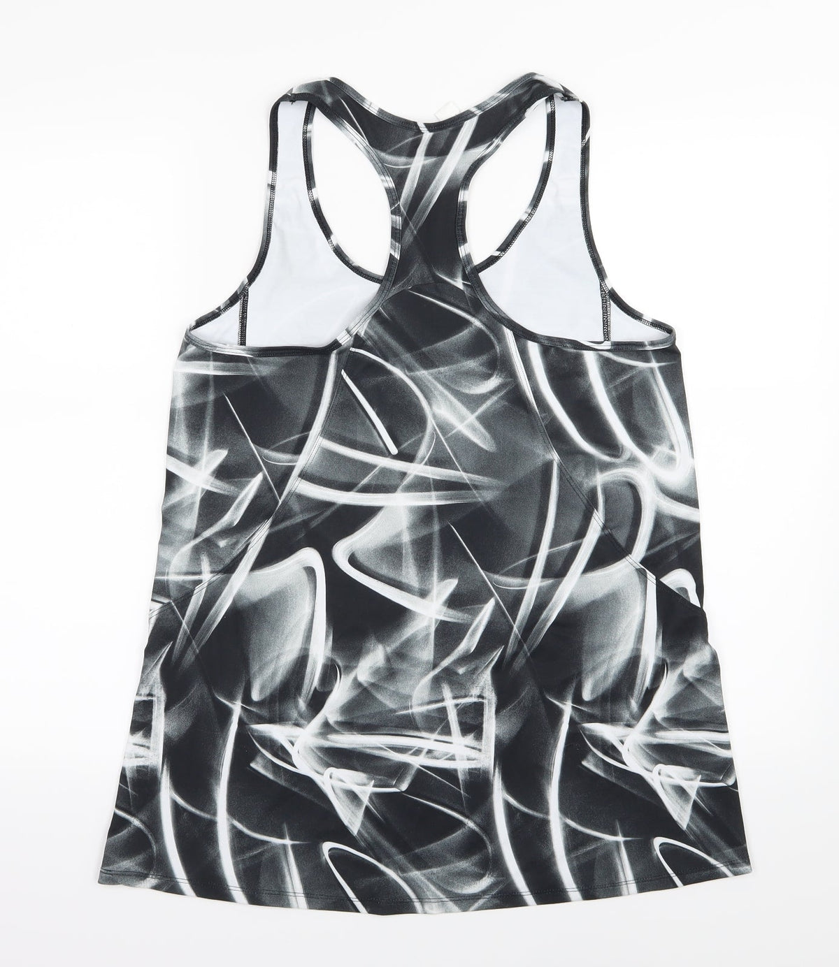 Preloved DOMYOS Womens Grey Geometric  Basic Tank Size M - Back