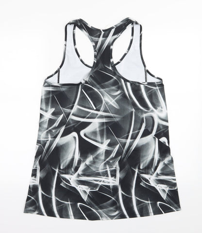 Back view of Domyos women’s grey geometric basic tank, size M