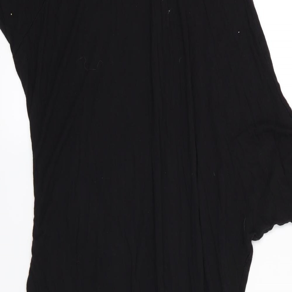 Prey of London Womens Black  Jersey T-Shirt Dress  Size S  - Aysemmetrical sleeves